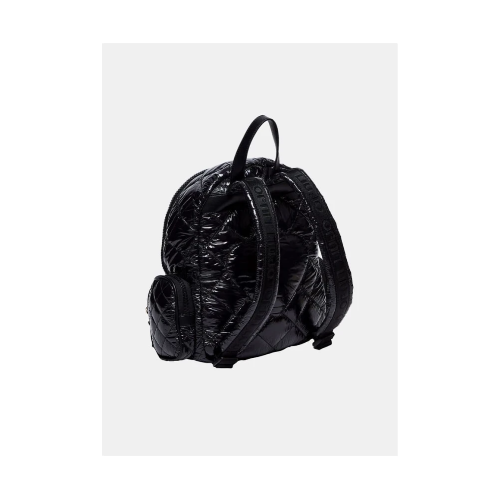 Liu Jo Gewatteerde Nylon Rugzak met Logovoering Black Dames
