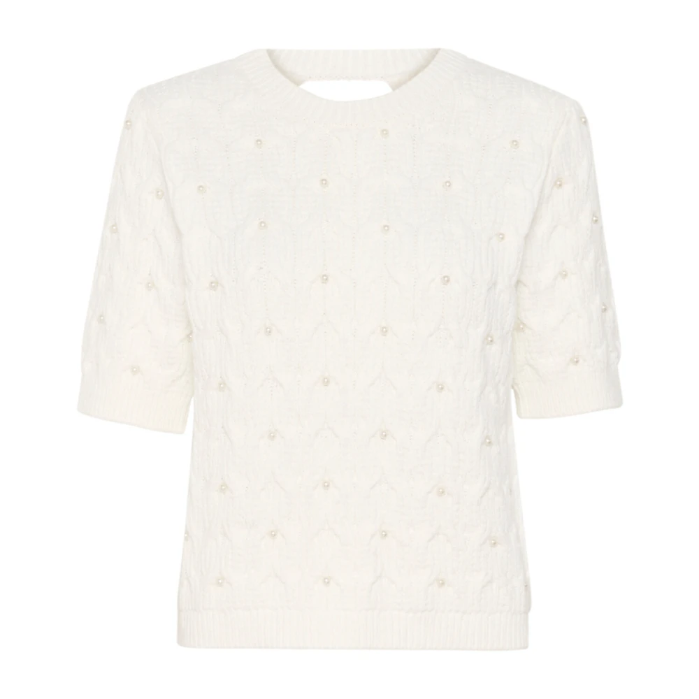 Kaffe Gebreide Trui Chalk White Dames