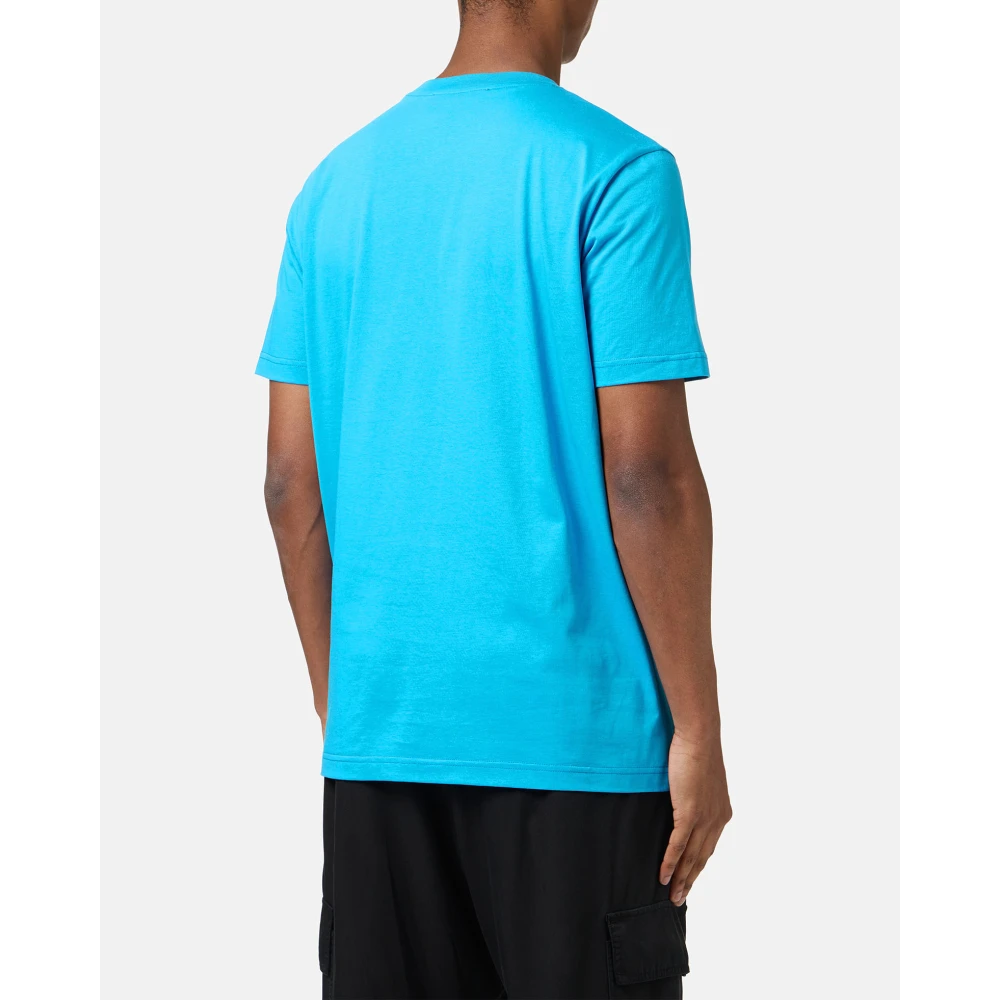 Iceberg Kobaltblauw katoenen jersey T-shirt met logo Blue Heren