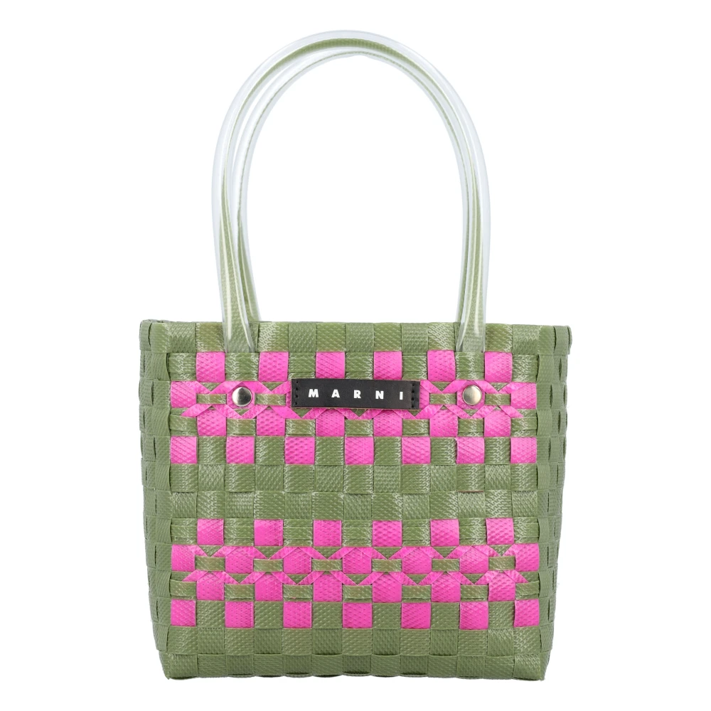 Marni Check Basket Tas Handtas Multi Multicolor Dames