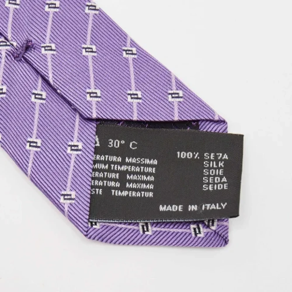 Versace Pre-owned Silk tops Purple Heren