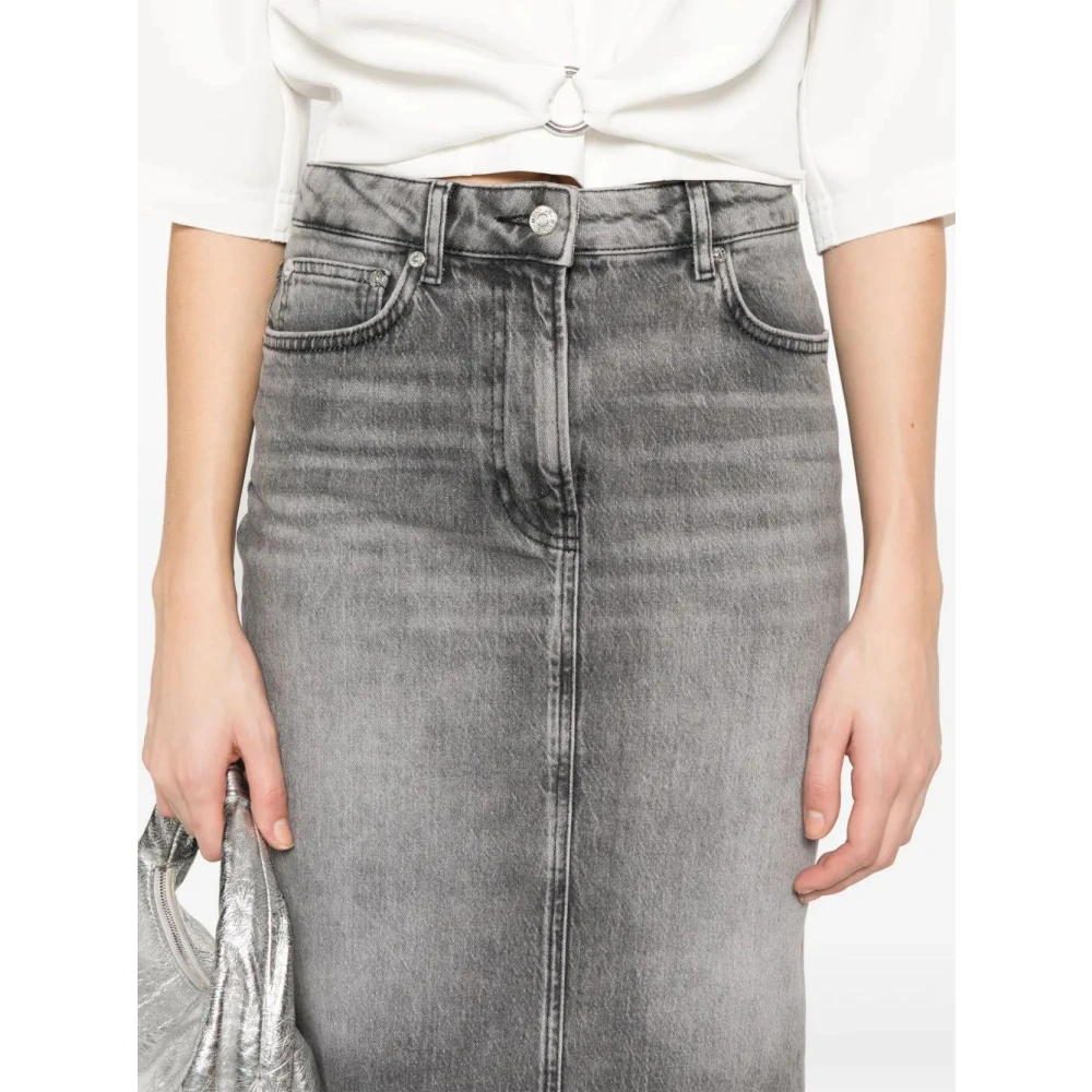 Moschino Denim Mini Rok Gray Dames