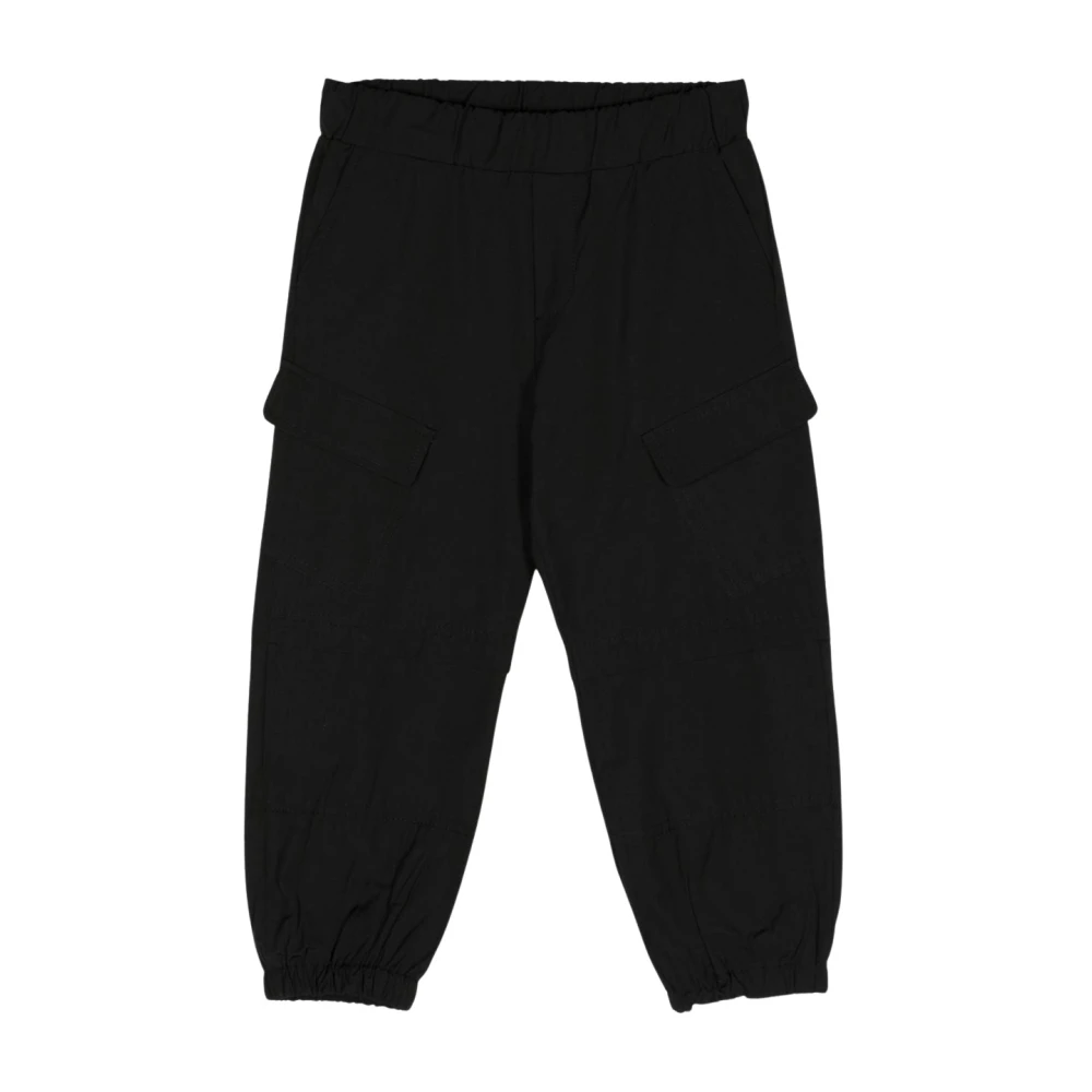 Msgm Black Trousers For Boys - Male - Trousers - 10 Y - Kids