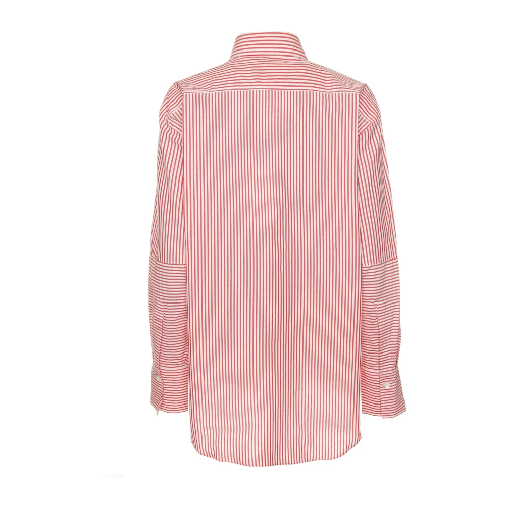 closed Relaxed Fitted Shirt met puntkraag Pink Dames