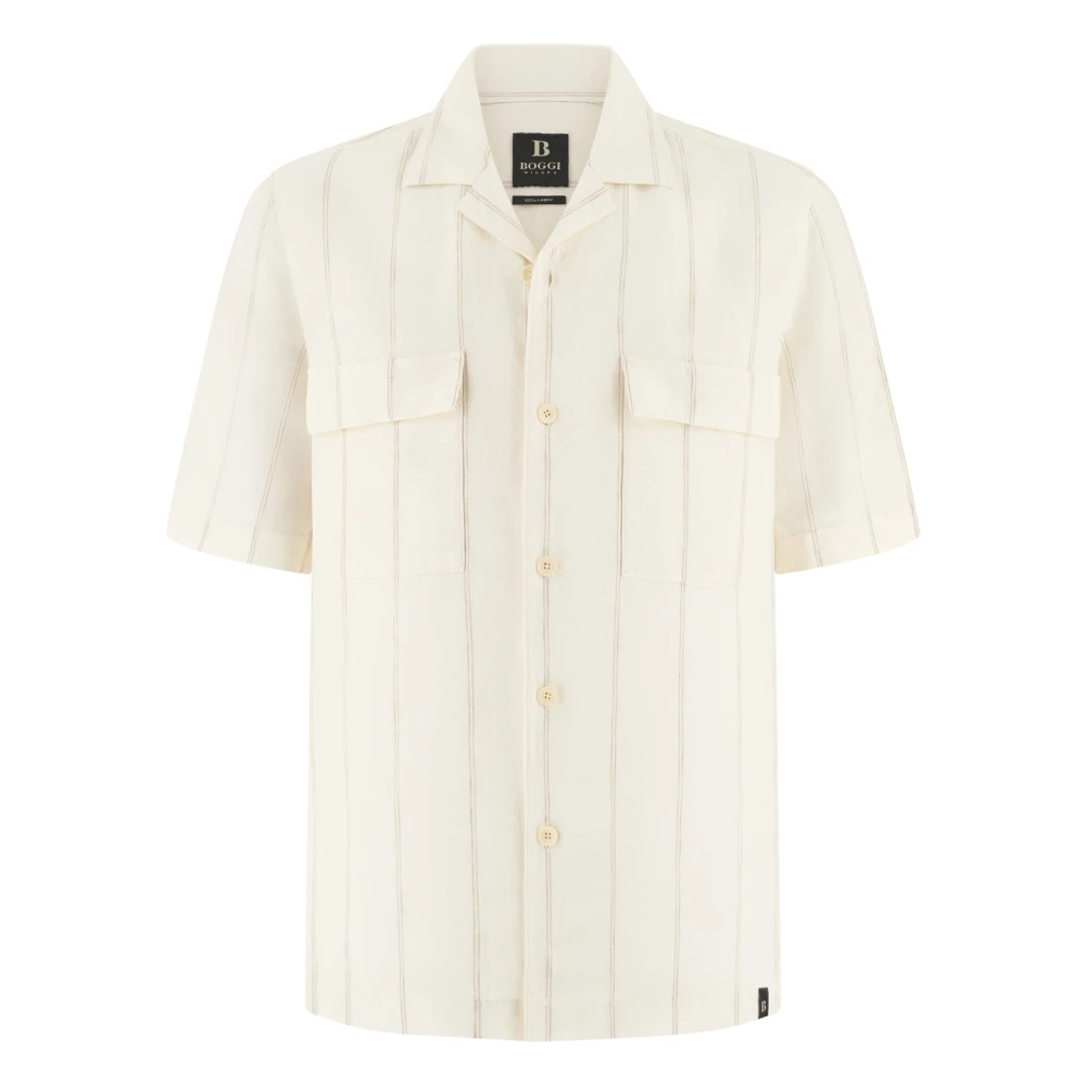Boggi Milano Hombre Blanco Camisas, Talla: 2XL