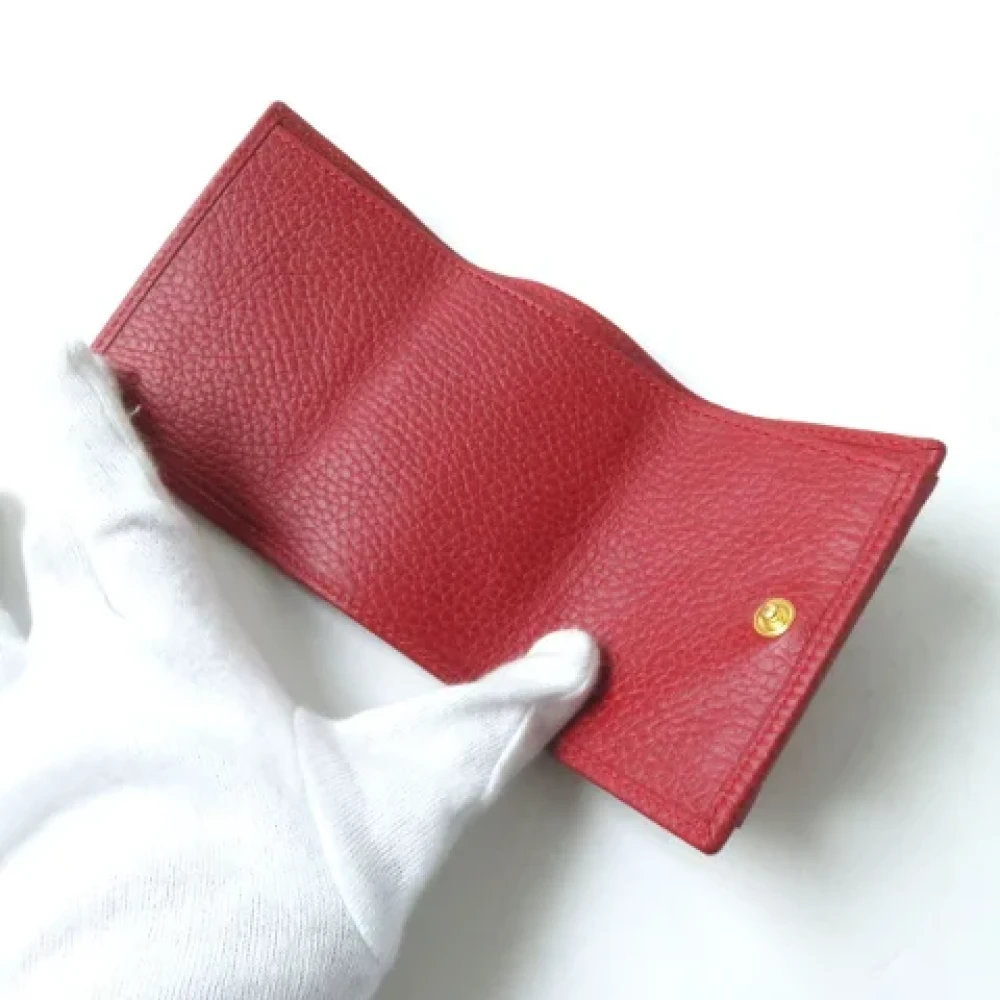 Gucci Vintage Pre-owned Leather wallets Red Dames