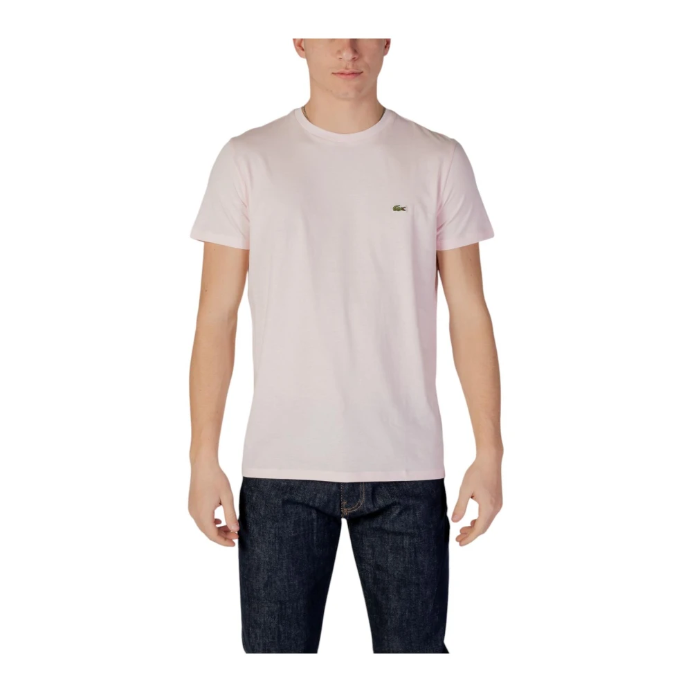 Lacoste Men's Pink Pima Cotton T-Shirt