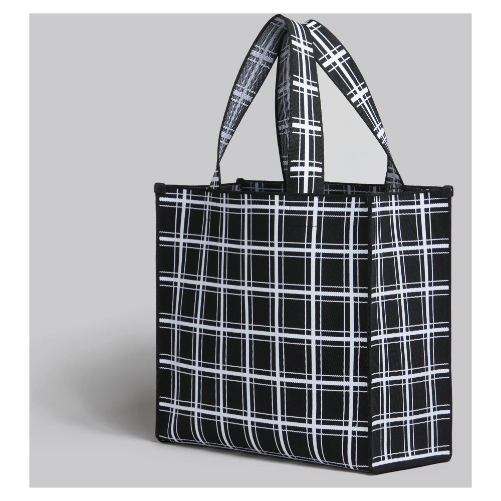 Marni Jacquard Geruite Winkeltas Black Heren