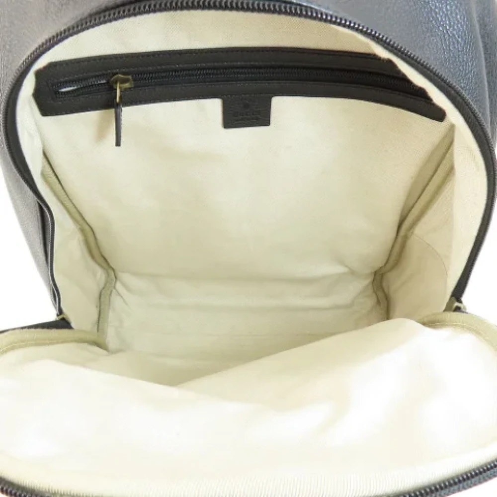 Gucci Vintage Pre-owned Leather backpacks Black Dames