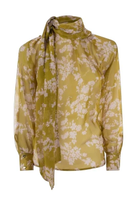Printed Silk Voile Blouse