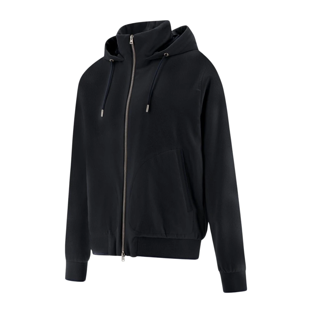 Herno Luxe Cashmere Zijden Bomber Resort Set Black Heren