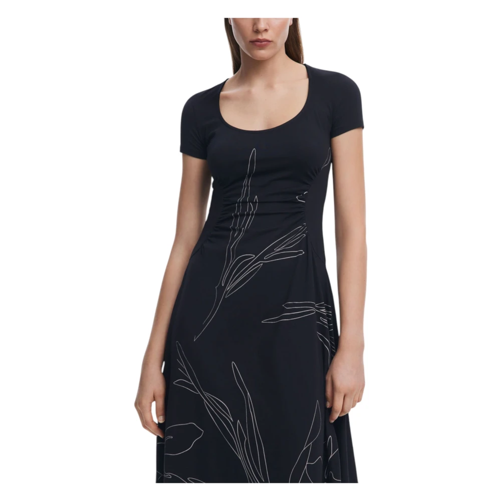 Desigual Lange Jurken Collectie: Lente Zomer Black Dames