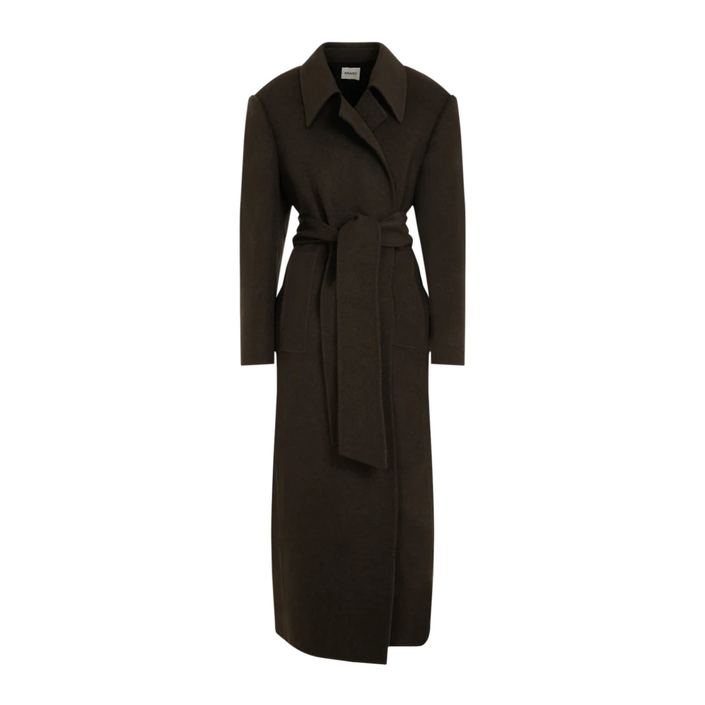 Khaite Bruine Wollen Jas Elegant Stijlvol Brown Dames