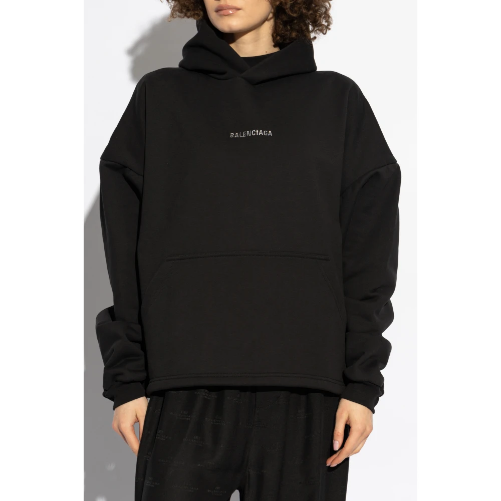 Balenciaga Hoodie Black Dames