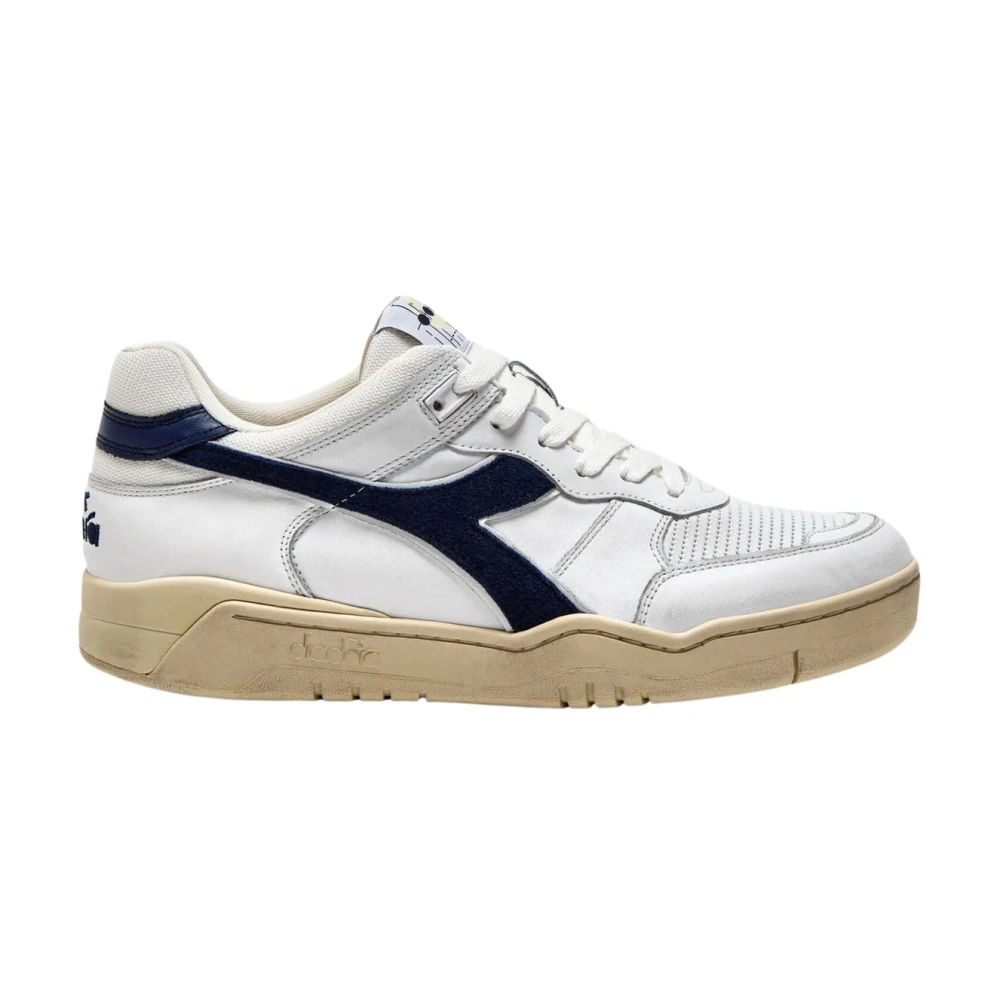 Diadora Men's White Sneakers, 7 Uk, Vintage Tennis Style Sneaker