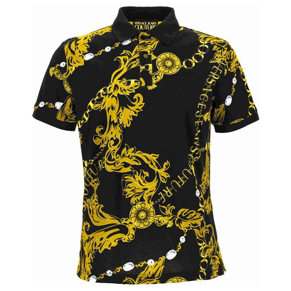 Mens versace long sleeve polo best sale