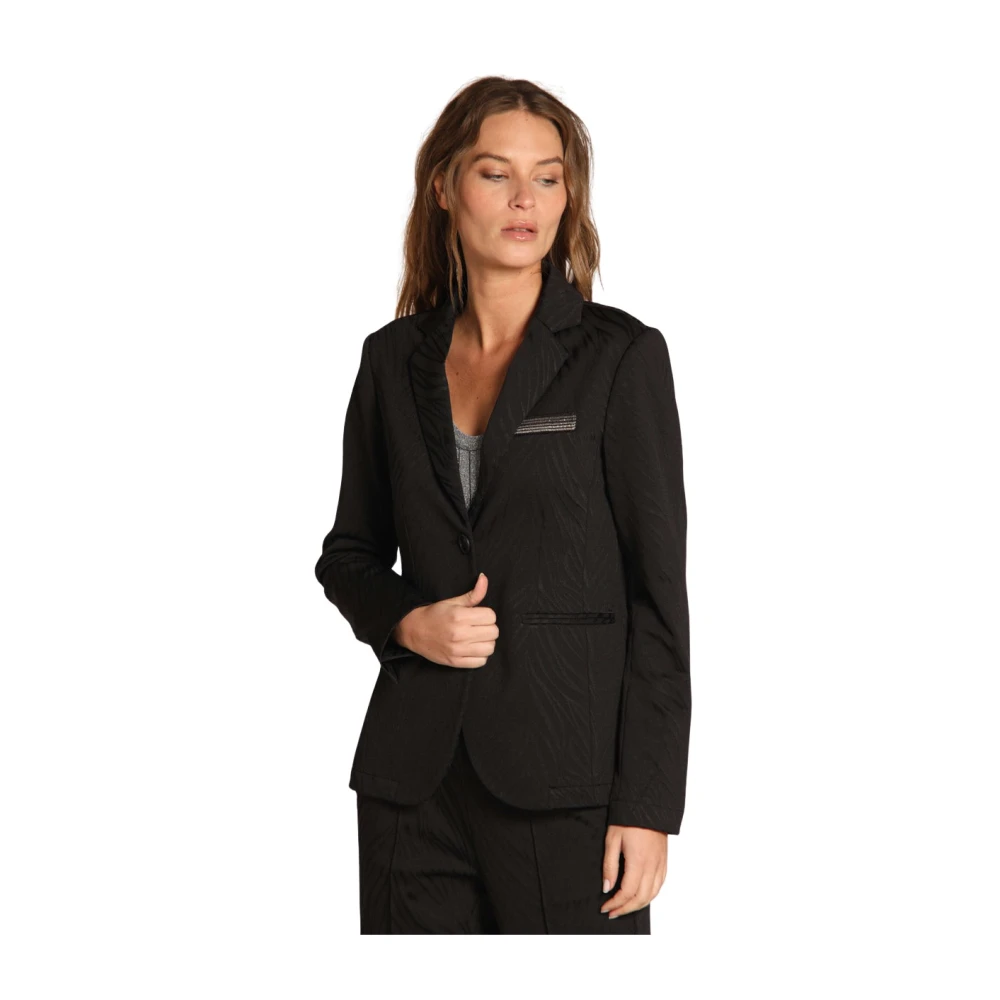 Mason's Helena Damesblazer met Zebra Print Black Dames