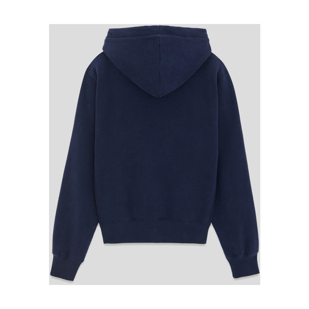 Saint Laurent Logo Hoodie Blue Heren