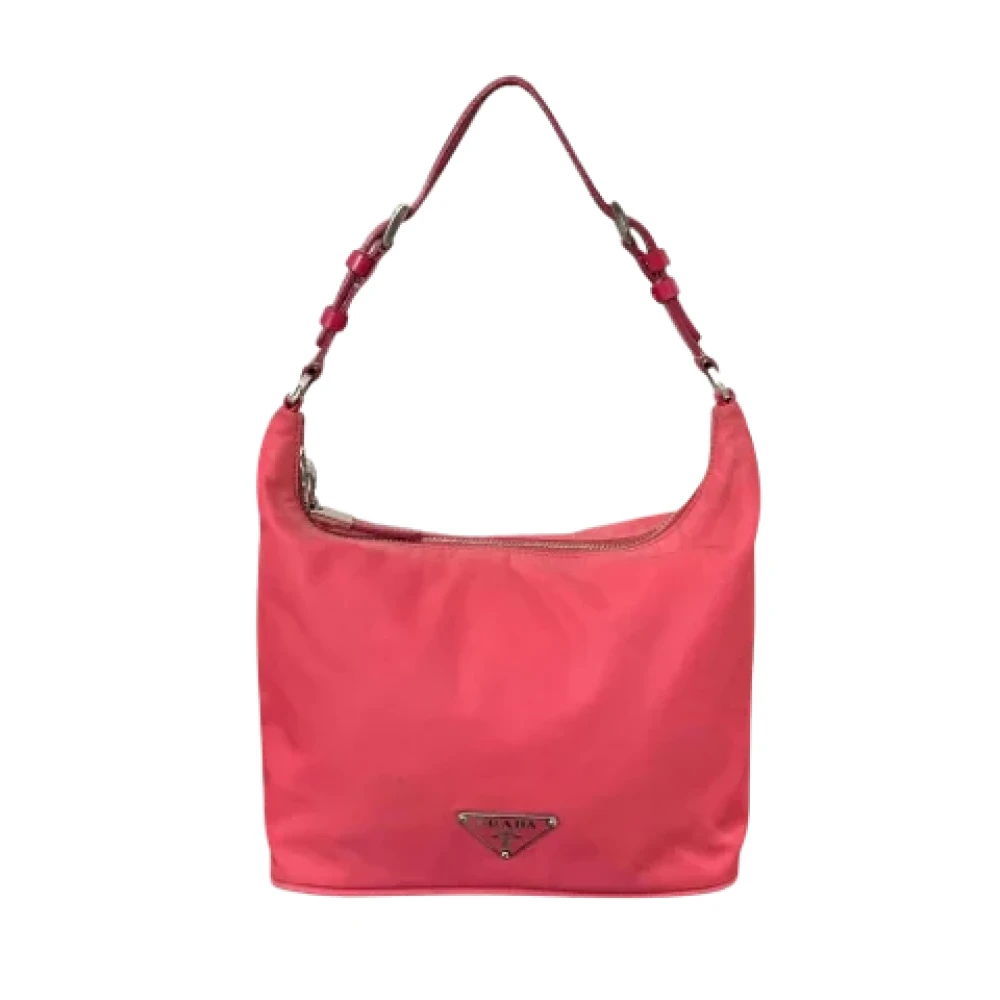 Prada Vintage Pre-owned Nylon shoulder-bags Pink Dames