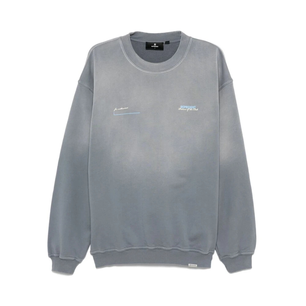 Represent Cool Grey Crew Neck Sweater Gray, Herr