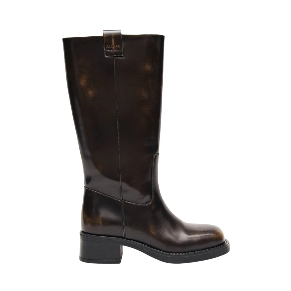 Alohas , High Boots, Female, Brown, 6 Uk, Sajan Vintage Effect Boots