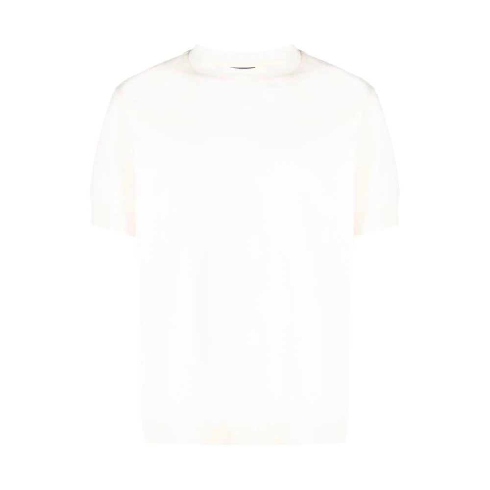 Emporio Armani Crew-Neck Katoenen T-Shirt White Heren