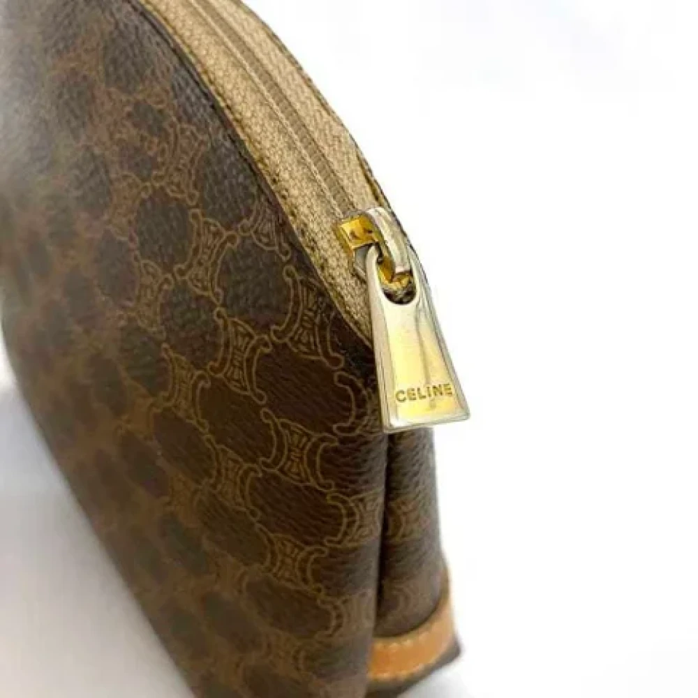 Celine Vintage Pre-owned Canvas clutches Brown Dames