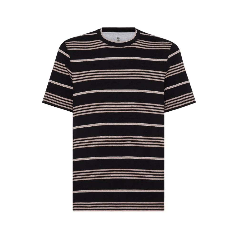 BRUNELLO CUCINELLI Gestreept Katoenen T-Shirt Multicolor Dames