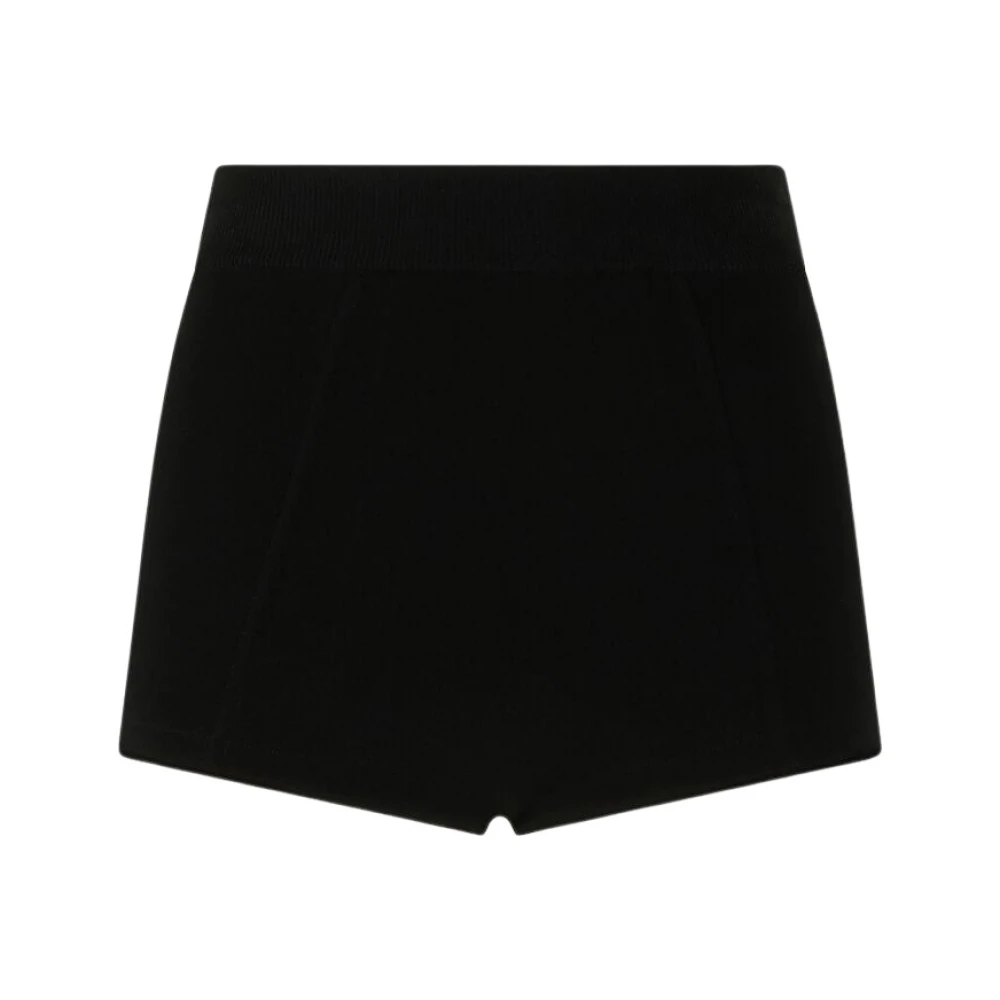 Roberto Cavalli Knitted High-Rise Slim Fit Shorts - Female - Short Shorts - Black - L - Shorts
