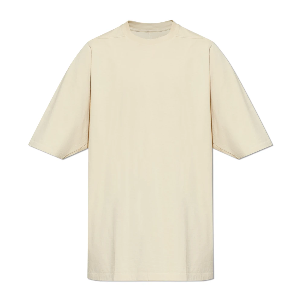 Rick Owens Beige T-Shirts, Male, L, Jumbo T-Shirt
