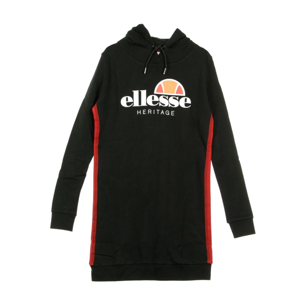 Ellesse Zwarte hoodie jurk voor vrouwen Black Dames