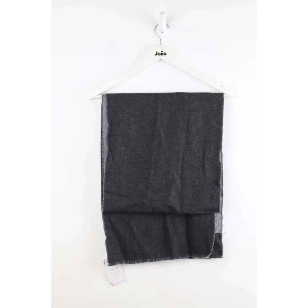 Dior Vintage Pre-owned Wool scarves Gray Dames