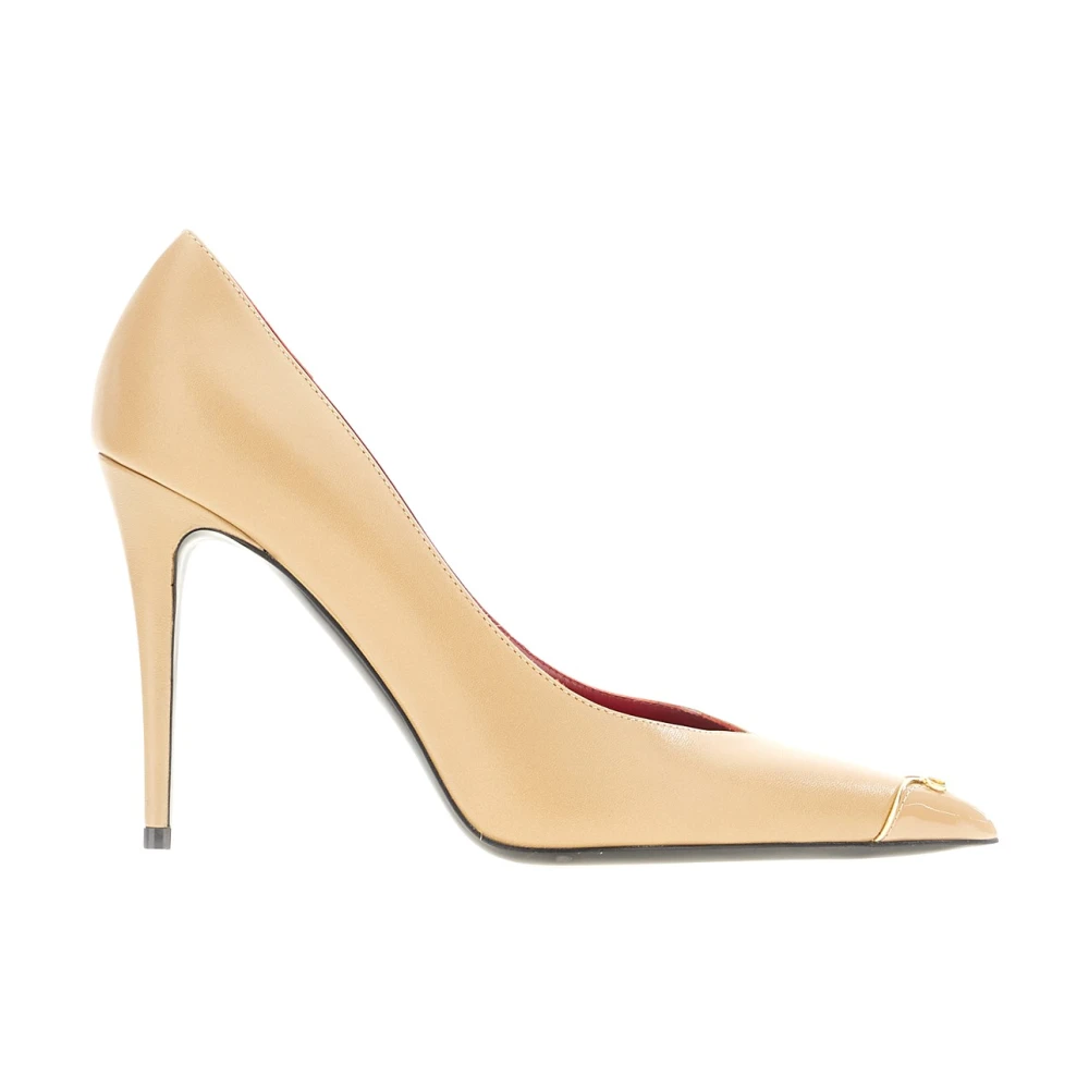 Valentino Garavani , Pumps, Female, Brown, 5 1/2 Uk, Vlogo Heartip Pump