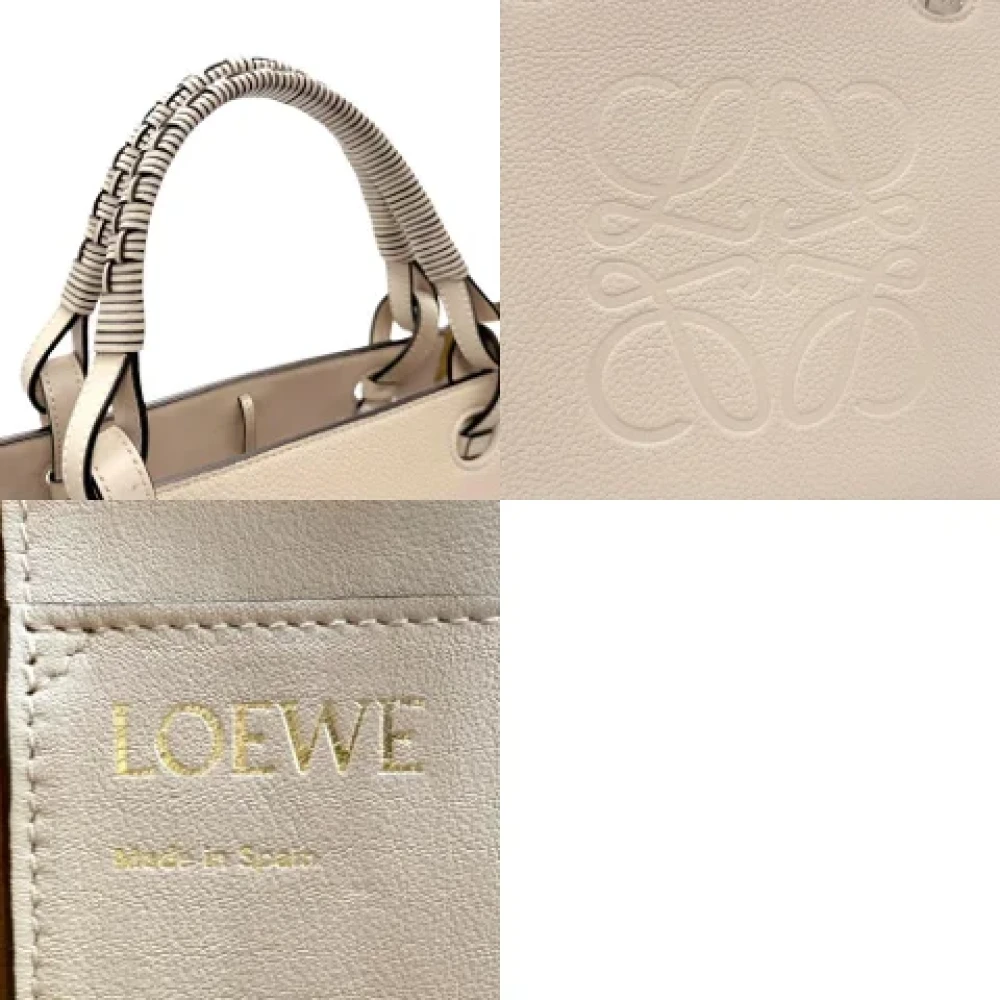 Loewe Pre-owned Leather totes Beige Dames