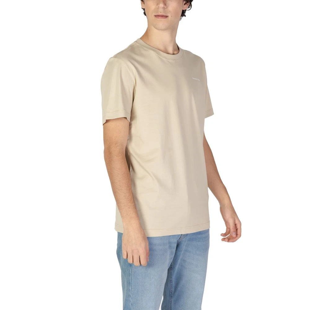 Calvin Klein Jeans Katoenen Heren T-shirt Herfst Winter Collectie Beige Heren