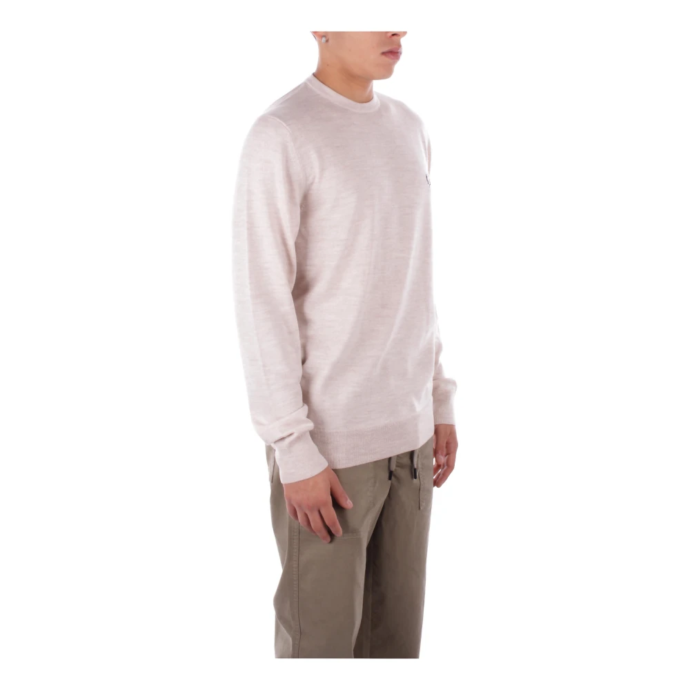 Fred Perry Beige Logo Front Sweater Beige Heren