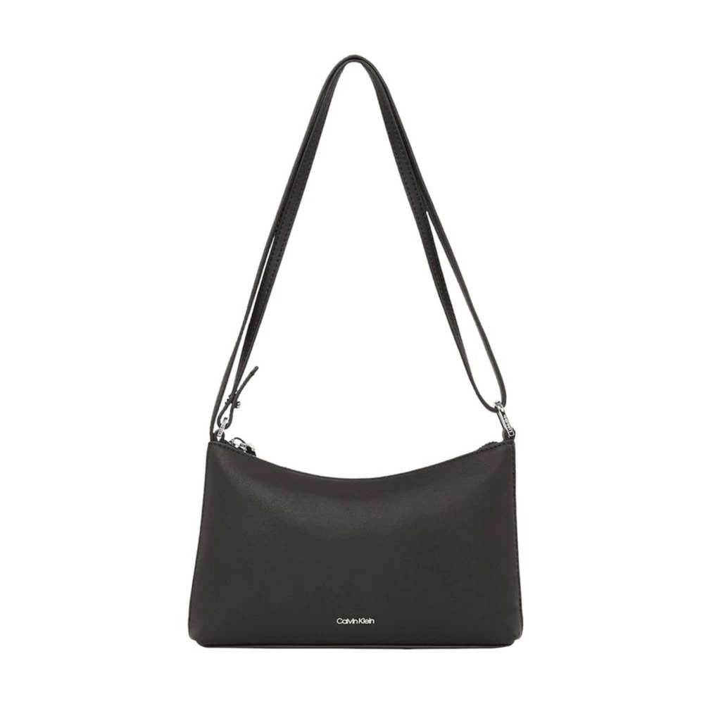 Calvin Klein Polyester handtas met polyurethaandetails Black Dames