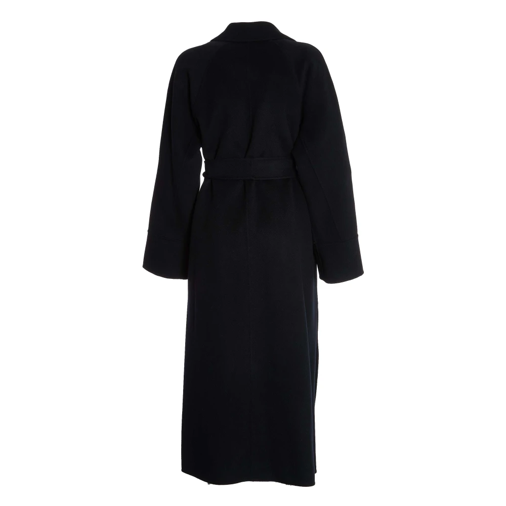 Max Mara Grijze Double-Breasted Jas Aw24 Black Dames