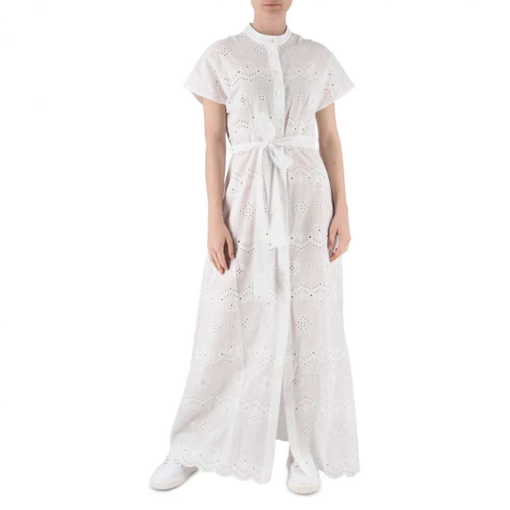 Mc2 Saint Barth Women's White Maxi Dresses, Female,, Day Dress Medium