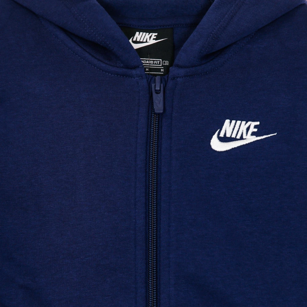 Nike Zip Hoodie Club Blue Heren