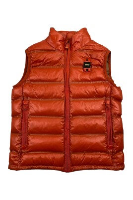 gilet-enfant-orange-matelasse