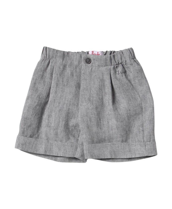enfants-shorts-en-lin-gris-elegant