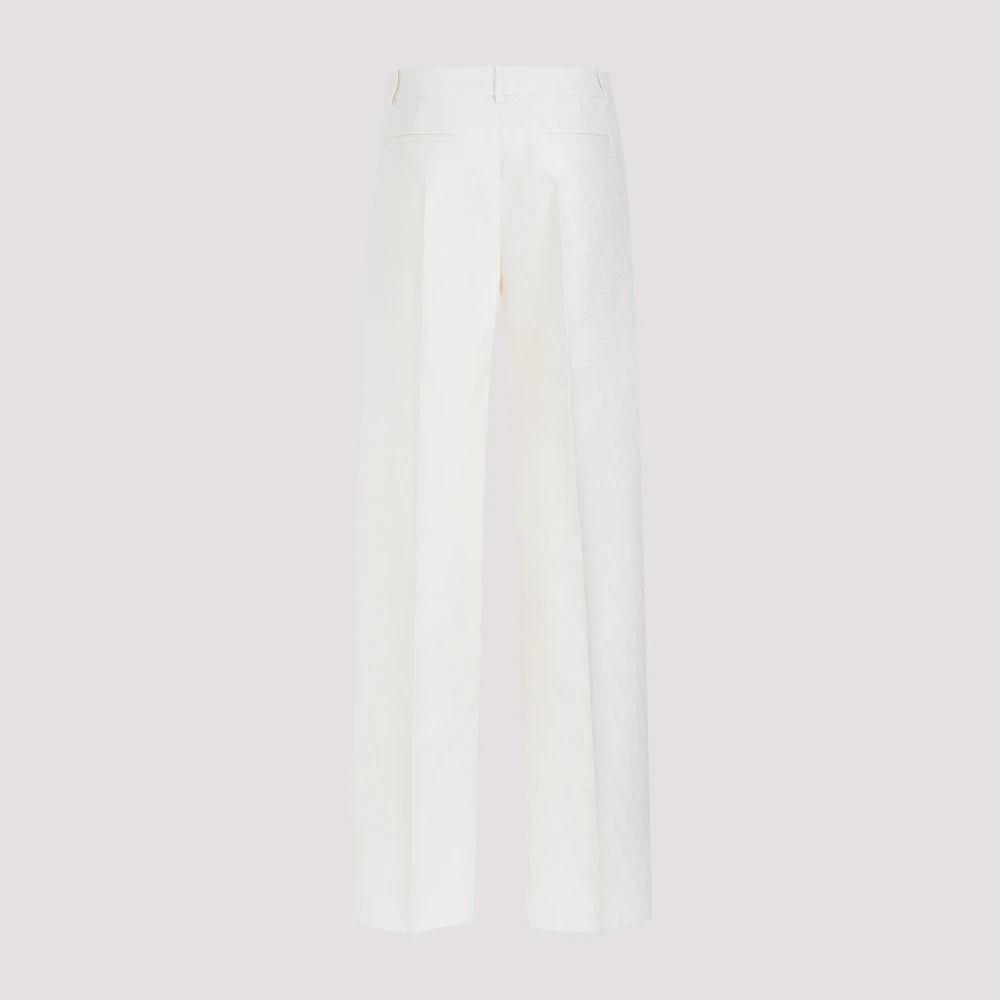 Valentino Crepe broek in ivoor White Dames