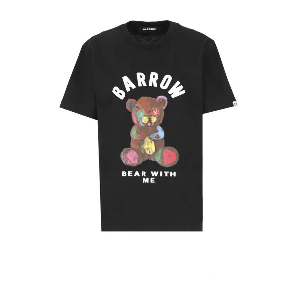 Barrow Bedrukt Katoenen T-shirt Black