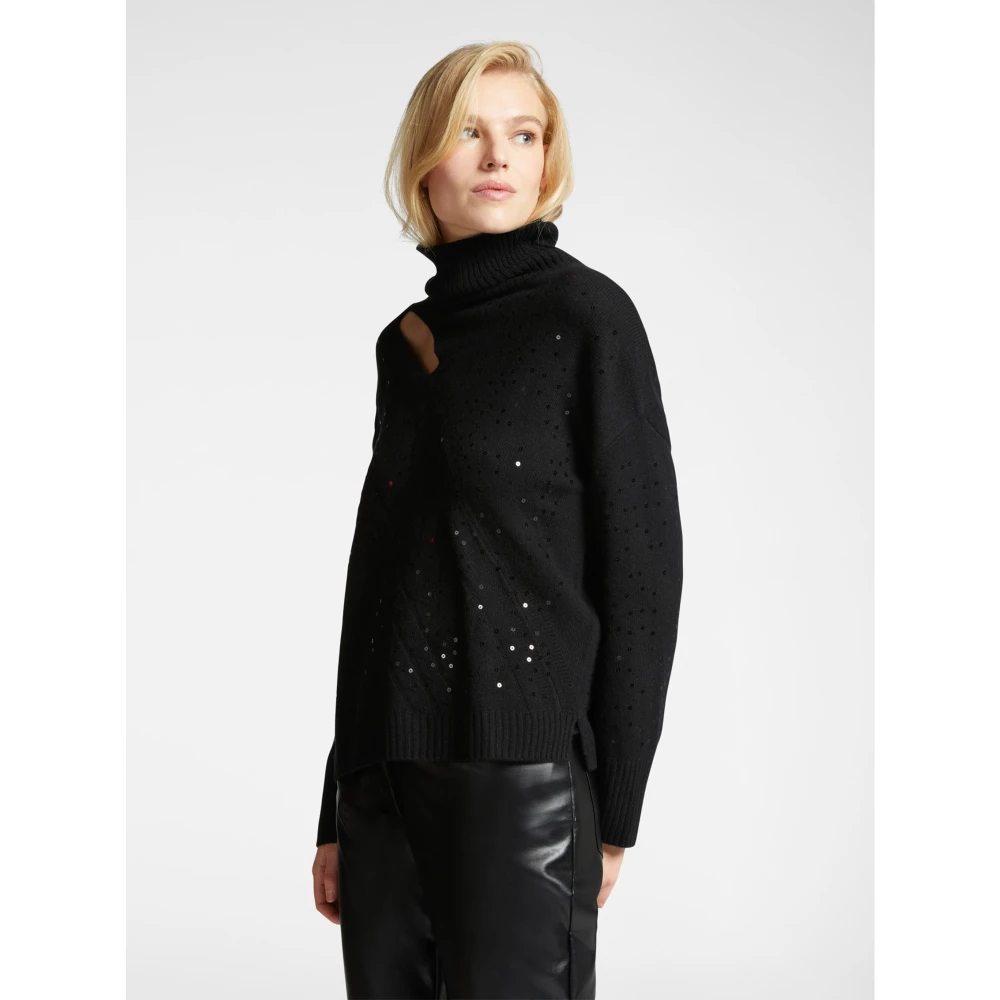 Elena Mirò Stijlvolle Maglia Shirt Black Dames