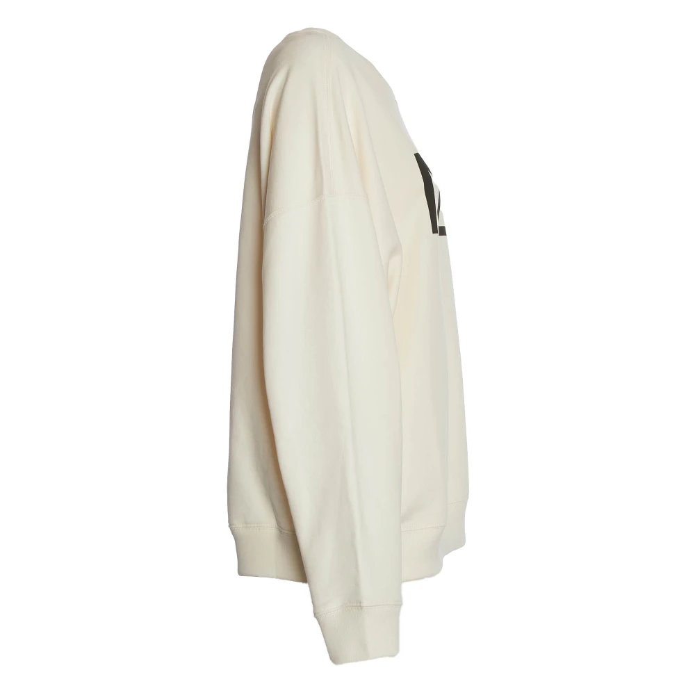 N21 Elegante Crewneck Sweatshirt in Melk Beige Dames