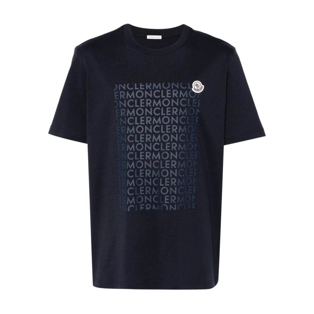 Moncler - Tops > T-Shirts - Blue - Moncler - Modalova