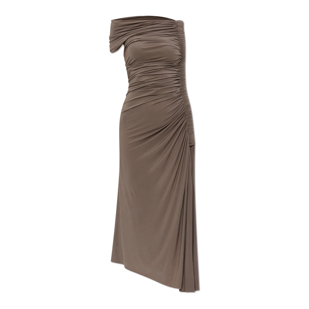 Alaïa Klänning med drapering Brown, Dam