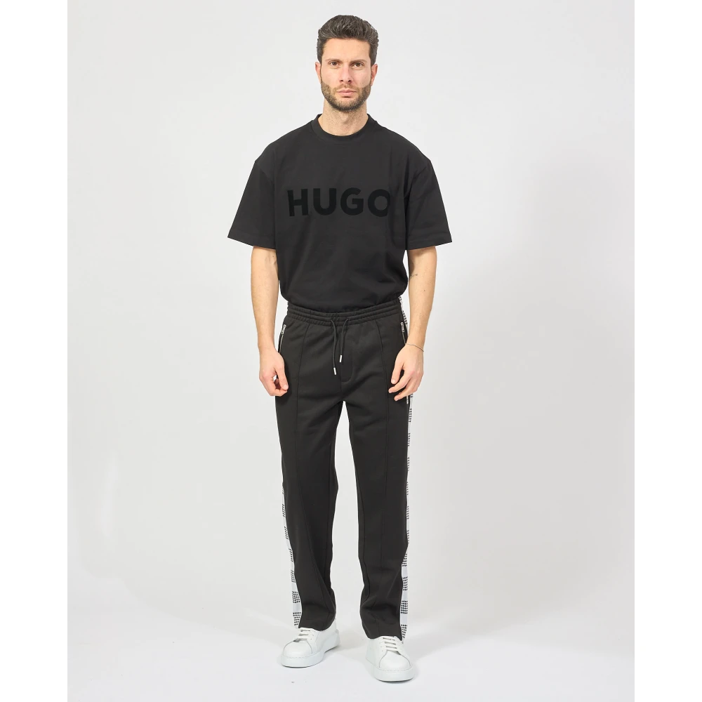 Hugo Boss Zwarte broek met zijstreep Black Heren