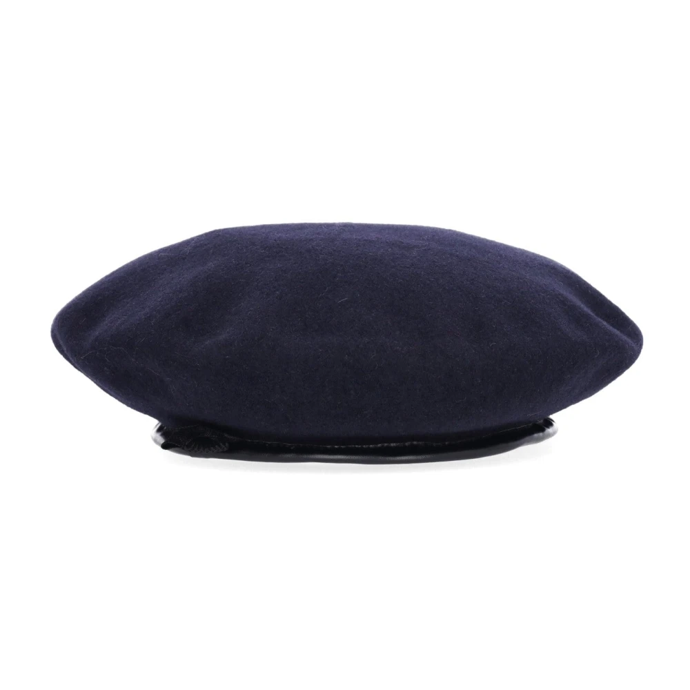 Kangol Donkerblauwe Wolle Platte Pet Hoed Blue Heren